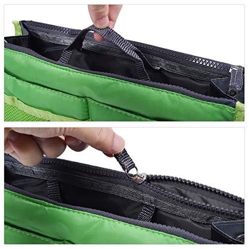 koboome Women Travel Insert Handbag Organiser Purse Large Liner Organizer Tidy BagTravel Double Zipper Cosmetic Bag