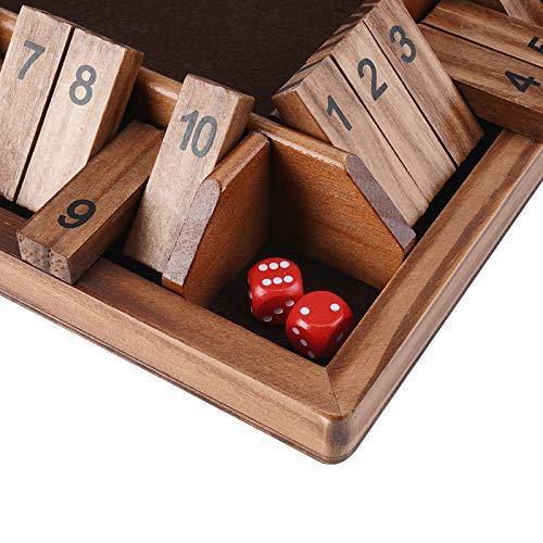 ROPODA 14 Inches 4-Way Shut The Box Dice Board Game (2-4 Players) - JOY2ESpree
