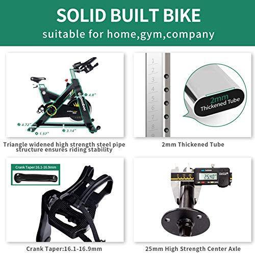 pooboo Professional Commercial Exercise Bikes C505, Heavy-Duty Belt Drive Indoor Cycling Bike - JOY2ESpree