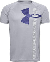 
                        
                          Load image into Gallery viewer, Under Armour Boys' Tech Split Logo Hybrid T-Shirt - JOY2ESpree
                        
                      