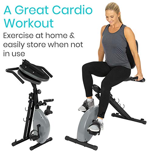 Vive Folding Exercise Bike (App Included) - Upright X Stationary Cycle Machine - JOY2ESpree