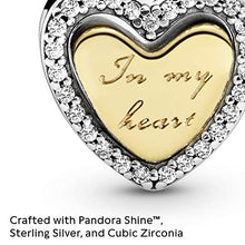 
                        
                          Load image into Gallery viewer, Pandora Jewelry In My Heart Split Heart Cubic Zirconia Charm in Pandora Shine and Sterling Silver - JOY2ESpree
                        
                      