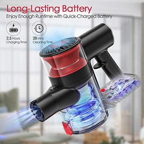 Cordless Vacuum Cleaner, 5-in-1 Lightweight Stick/Handheld Vacuum Rechargeable, Powerful Suction for Hard Floor - JOY2ESpree