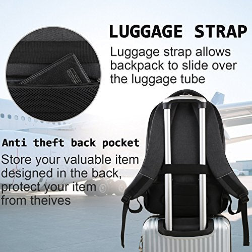 Laptop Backpack,Business Travel Anti Theft Slim Durable Laptops Backpack with USB Charging Port