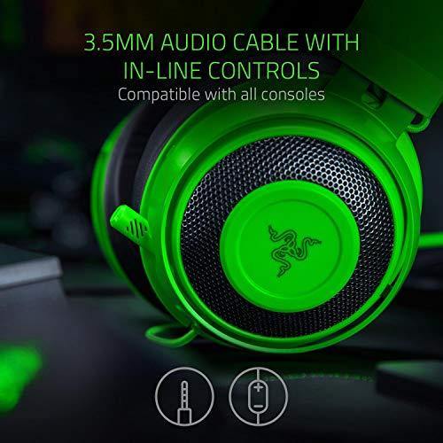 Razer Kraken Gaming Headset: Lightweight Aluminum Frame, Retractable Noise Isolating Microphone - JOY2ESpree