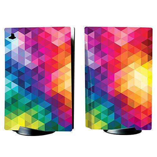 PlayVital Colorful Triangle Full Set Skin Decal for PS5 Console Disk Edition - JOY2ESpree