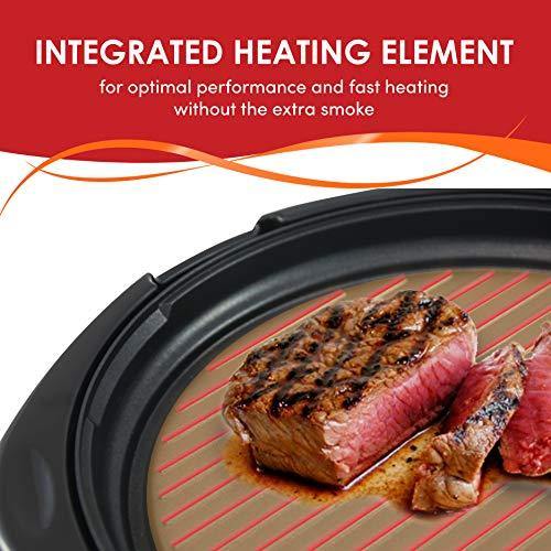 Elite Gourmet Smokeless Indoor Electric BBQ Grill with Glass Lid Dishwasher Safe - JOY2ESpree