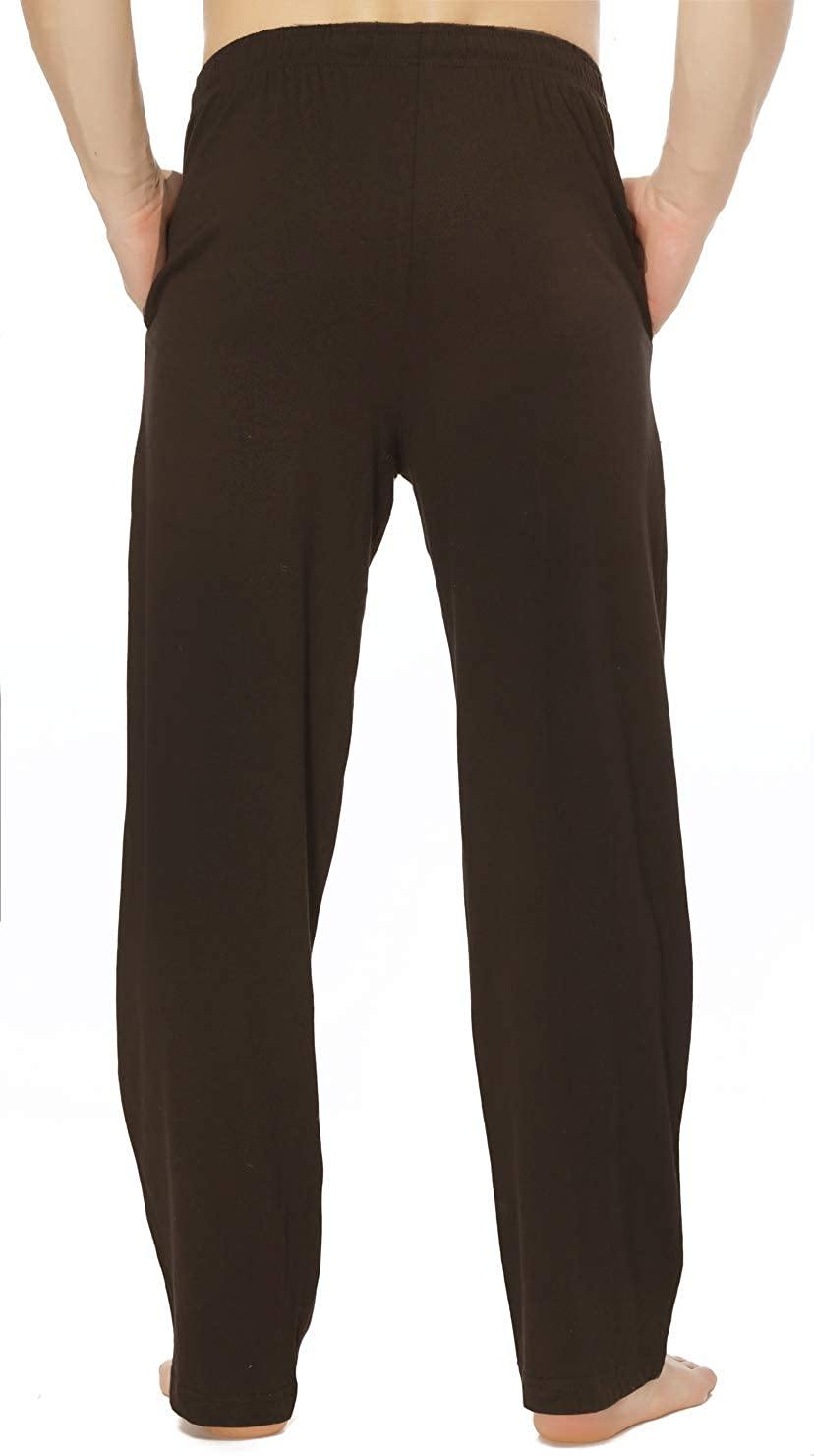 Bintangor Men's Sleep Pajama Pants 100% Cotton Knit Elastic Waistband Lounge Wear Long