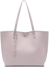 
                        
                          將圖片載入圖庫檢視器 Women's Soft Faux Leather Tote Shoulder Bag from Dreubea, Big Capacity Tassel Handbag
                        
                      
