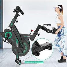 
                        
                          Cargar imagen en el visor de la galería, Pooboo Indoor Cycling Bike Belt Drive Exercise Bike Stationary with Comfortable Seat Cushion, Tablet Holder and LCD Monitor for Home Workout - JOY2ESpree
                        
                      