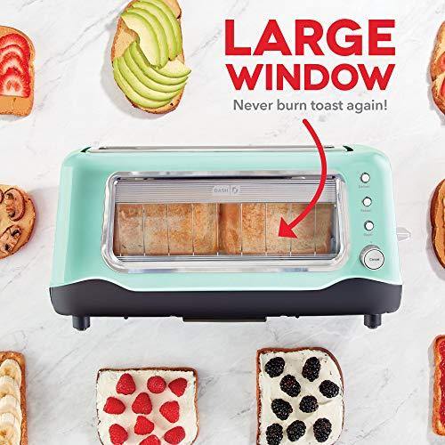 Dash Clear View Toaster: Extra Wide Slot Toaster with Stainless Steel Accents + See Through Window . - JOY2ESpree