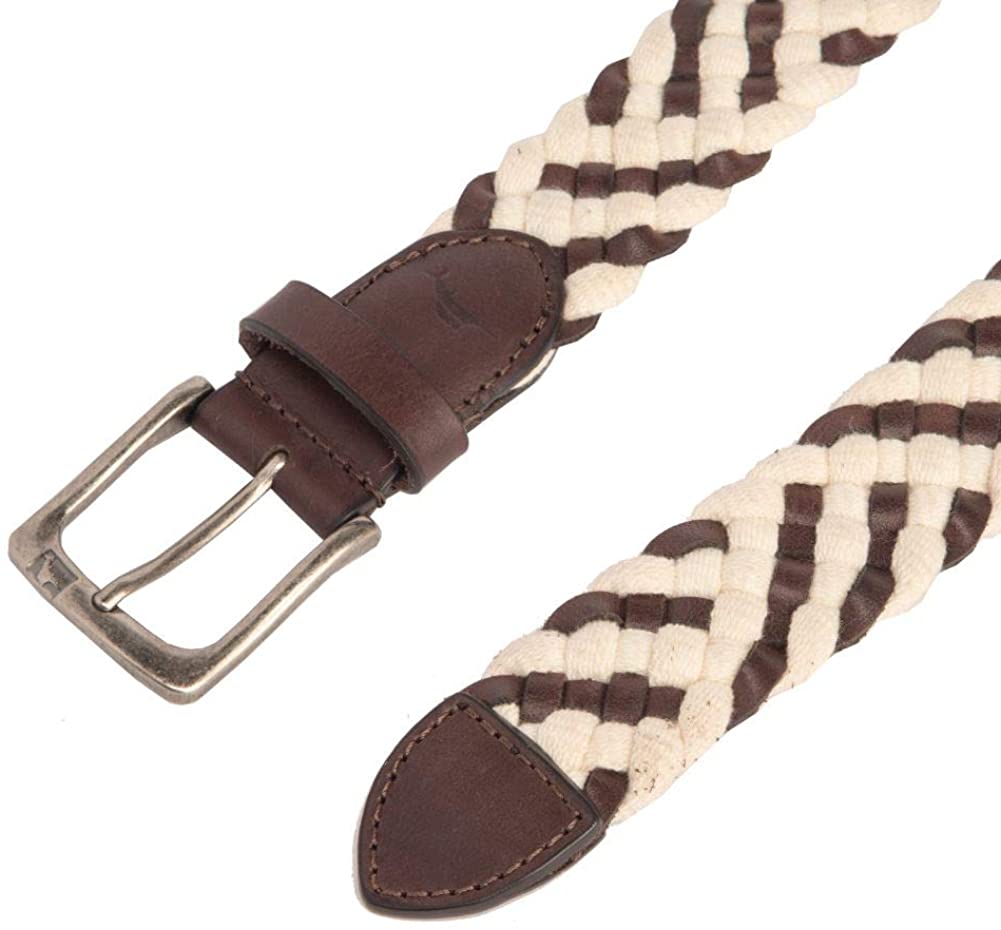 Tommy Bahama Men's Two-Tone Stretch Braided Web Belt