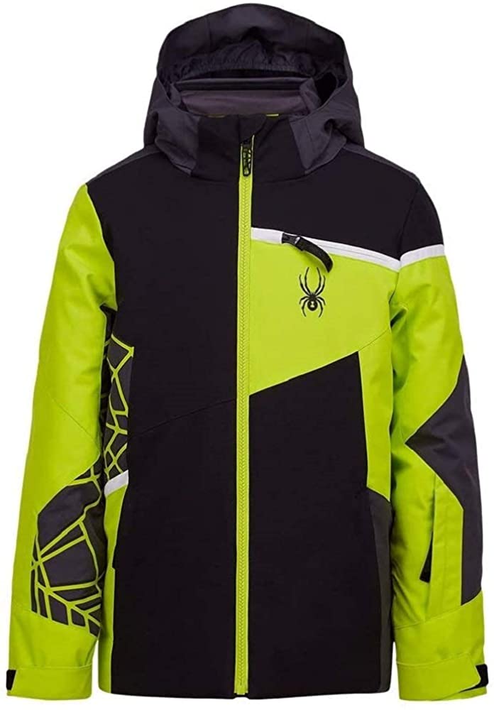 Spyder Boy’s Challenger Ski Jacket – Kids Full Zip Hooded Winter Coat
