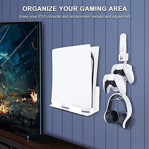 NexiGo PS5 Wall Mount Bundle - Wall Bracket for Playstation 5 Console (Disc & Digital) - JOY2ESpree