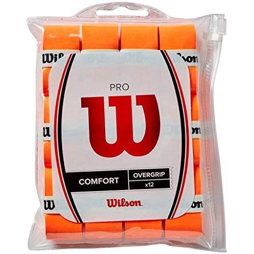 Wilson Pro Overgrip Comfort 12 Pack - Burn Orange - for All Racquet Sports - JOY2ESpree