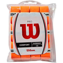 
                        
                          Load image into Gallery viewer, Wilson Pro Overgrip Comfort 12 Pack - Burn Orange - for All Racquet Sports - JOY2ESpree
                        
                      