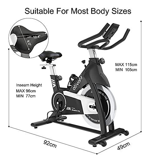 Ativafit Exercise Bike Stationary Indoor Cycling Bike 35 lbs Flywheel Belt Drive Workout Bicycle Training LCD Monitor - JOY2ESpree