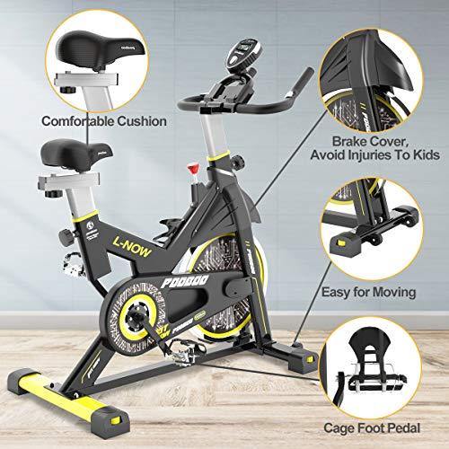 pooboo Indoor Cycling Bike, Belt Drive Indoor Exercise Bike,Stationary Bike LCD Display for Home Cardio Workout Bike Training - JOY2ESpree