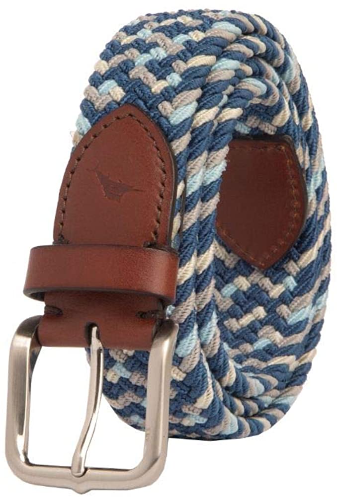 Tommy Bahama Men's Two-Tone Stretch Braided Web Belt