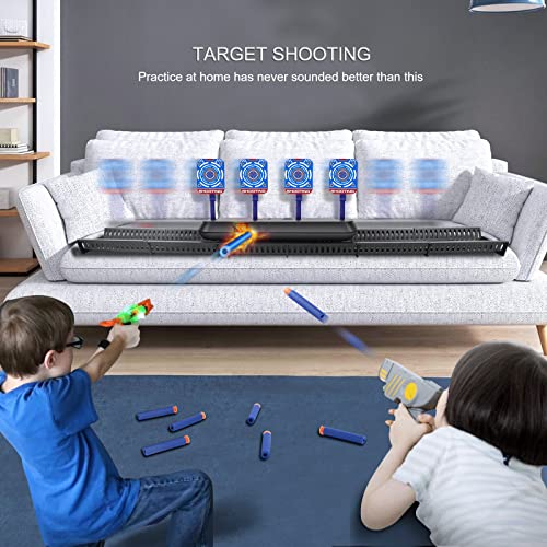 STOTOY Electronic Targets for Nerf Guns, Running Shooting Target Scoring Auto Reset Digital Targets with Track, Practice Toys with Moving and Static Modes,Toy for Kids-Boys & Girls