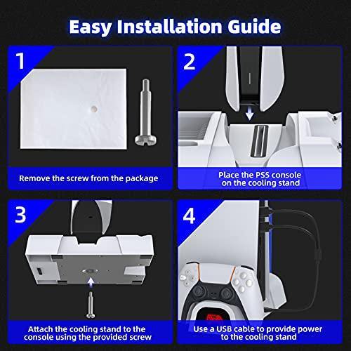 NexiGo PS5 Accessories Stand with LED Lighting Cooling Fans - JOY2ESpree