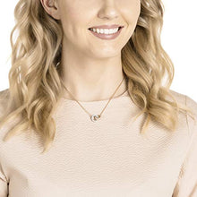 
                        
                          Load image into Gallery viewer, Swarovski Stone Women's Interlocking Circle Pendant Necklace with White Crystals on a Rose-Gold Tone Plated Chain - JOY2ESpree
                        
                      