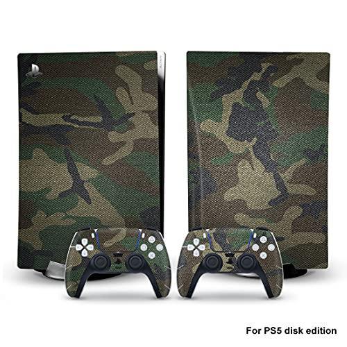 PS5 Skin Decal Vinyl Wrap Cover Set Console Controllers Compatible for Playstation 5 Disc Versio - JOY2ESpree