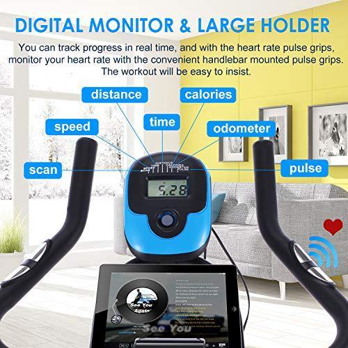 ANCHEER Exercise Bike, Indoor Cycling Bike Stationary with Heart Rate Monitor & LCD Monitor - JOY2ESpree