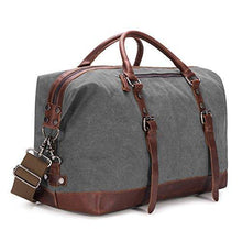 
                        
                          गैलरी व्यूवर में इमेज लोड करें, BAOSHA Canvas PU Leather Travel Tote Duffel Bag Carry on Bag Weekender Overnight Bag - JOY2ESpree
                        
                      