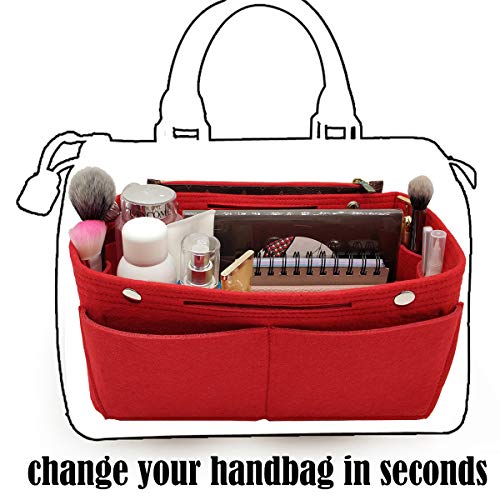 Felt Purse Organizer Insert Bag organizer Multi Pocket Bag in Bag Organizer Shaper