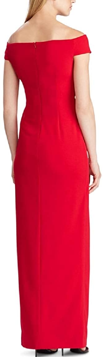 Ralph Lauren Lauren Women's Cap Sleeve Crepe Gown Evening Dress