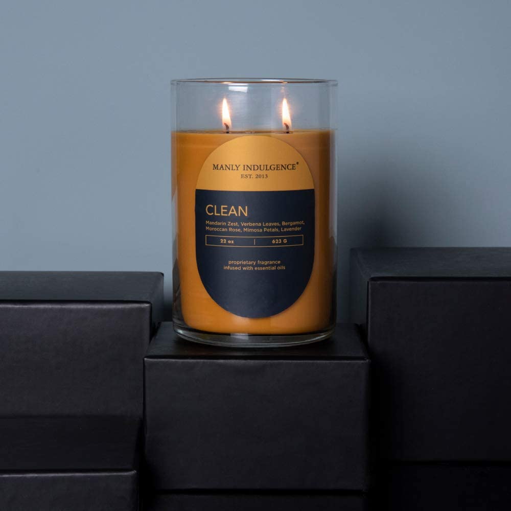 Manly Indulgence Sea Salt & Ginger Scented Jar Candle, 15 Oz, White