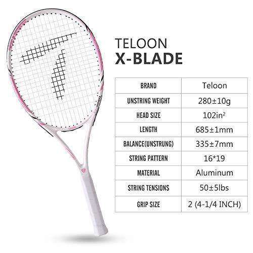 Teloon Recreational Adult Tennis Rackets-27 inch Tennis Racquet for Men and Women College Students Beginner Tennis Racket. - JOY2ESpree