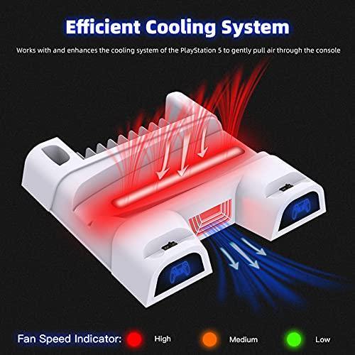 NexiGo PS5 Accessories Stand with LED Lighting Cooling Fans - JOY2ESpree