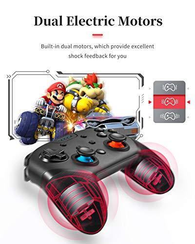 BINBOK Switch Pro Controller, Wireless Switch Controller with Adjustable Turbo/Dual Vibration/6-Axis Gyro/Non-Slip Design Switch - JOY2ESpree