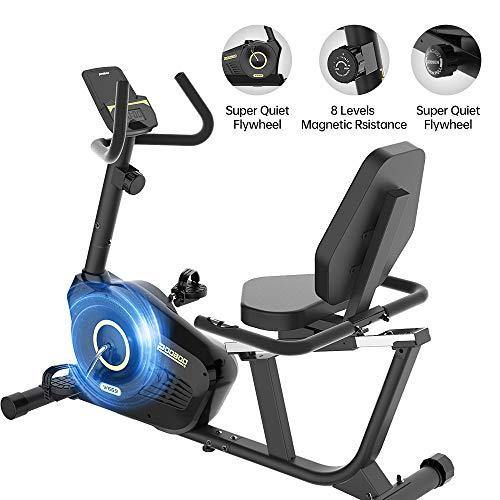 pooboo Recumbent Exercise Bike, Magnetic Cycling Bike Stationary Indoor Exercise Bike - JOY2ESpree
