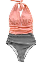 
                        
                          將圖片載入圖庫檢視器 CUPSHE Women's Halter One Piece Swimsuit Keeping You Accompained Swimwear
                        
                      