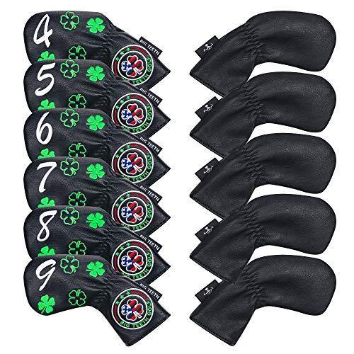 Golf Iron Head Covers 11Pcs Golf Club Protector Lucky Clover for Titleist Callaway Taylormade - JOY2ESpree