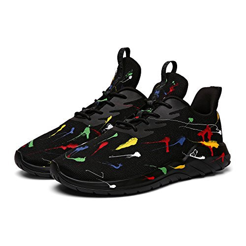 Soulsfeng Mens Running Shoes Mesh Breathable Lightweight Cushioning Training Athletic Sneakers