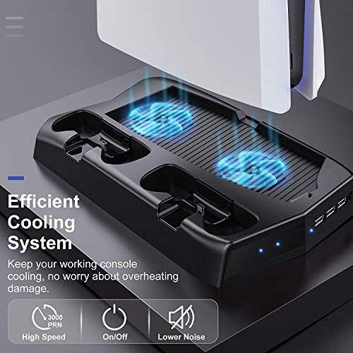 Vertical Charging Stand for Playstation 5 with Cooling Fan Charging Station Dock - JOY2ESpree
