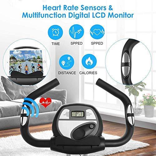 ANCHEER Folding Exercise Bike, Magnetic Indoor Cycling Bike Fitness Stationary Bike with App Connection - JOY2ESpree