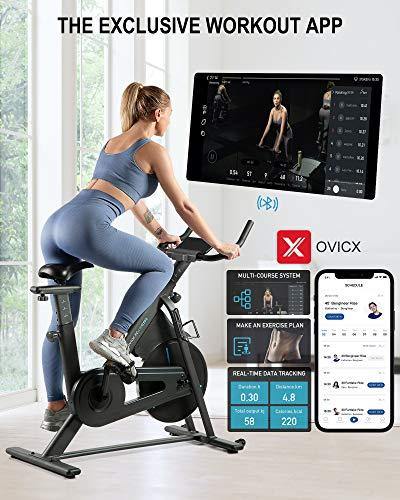 OVICX Bluetooth Exercise Bike Stationary Bike with App Magnetic Stationary Bikes for Home Workout Indoor Cycling Bike - JOY2ESpree