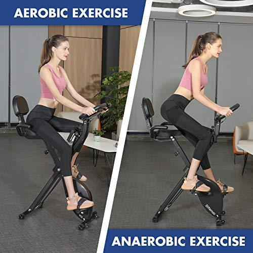 Exercise Bike Stationary Bike Foldable Magnetic Upright Recumbent Portable Fitness Cycle - JOY2ESpree