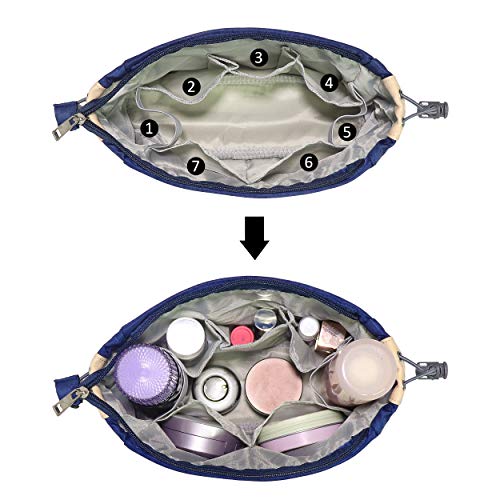 MISIXILE Nylon Handbag Organizer Insert,Travel Cosmetic Bag Organizer for Women
