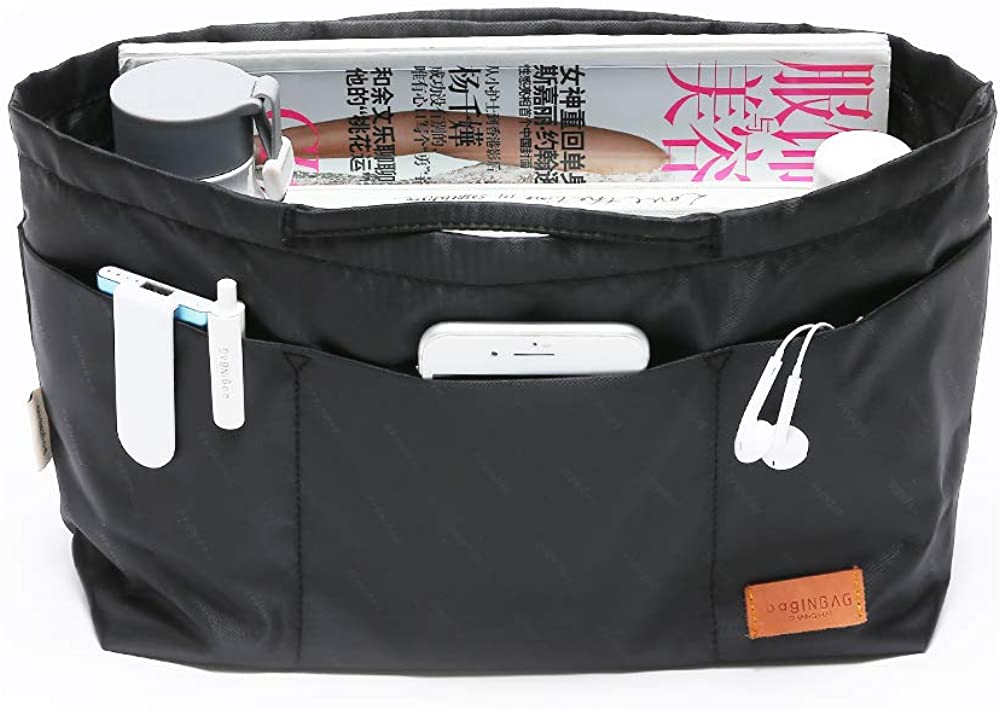 iN. Purse Organizer Insert with zipper Nylon fabric for women Handbags & Totebag