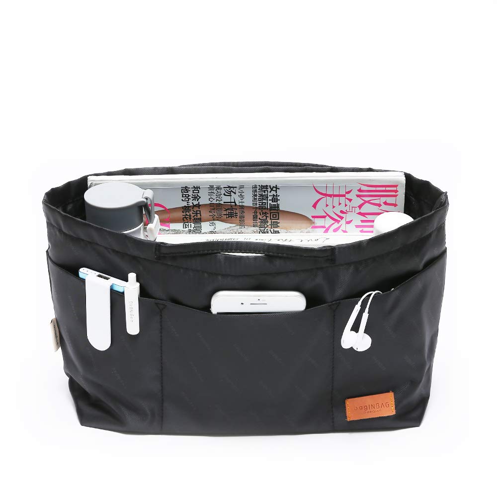 iN. Purse Organizer Insert with zipper Nylon fabric for women Handbags & Totebag