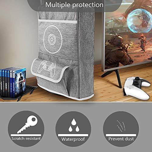 Esimen Sleeve Protective Case Dust Cover for PS5 Console /Playstation 5 Digital Edition ,PS5 Controller Cover Compatible with 12 Game Disc Pockets - JOY2ESpree