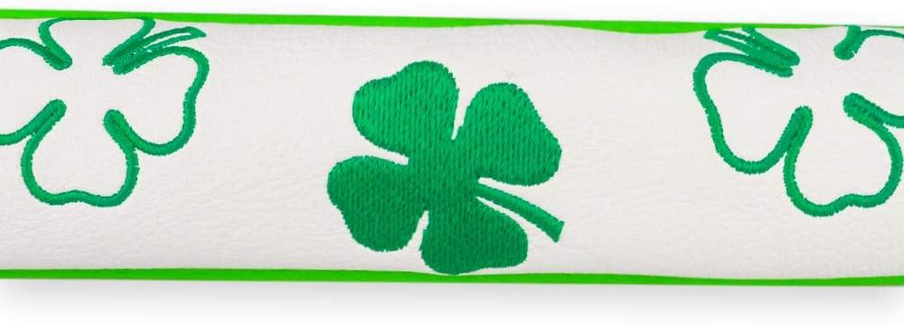 Golf Alignment Stick Covers Lucky Clover Holds 2 Sticks Leather Elegant Stick Holder Golf Club Protector - JOY2ESpree