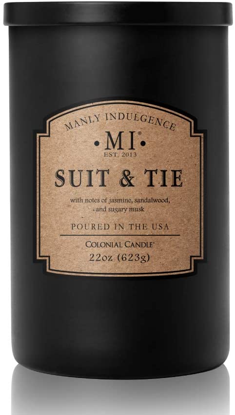 Manly Indulgence Sea Salt & Ginger Scented Jar Candle, 15 Oz, White