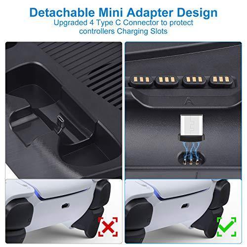 Linkstyle Vertical Stand for Playstation 5 for PS5 Digital Edition/Ultra HD Console with 2 DualSense Controller Charger and 2 Extra USB Charger Ports - JOY2ESpree